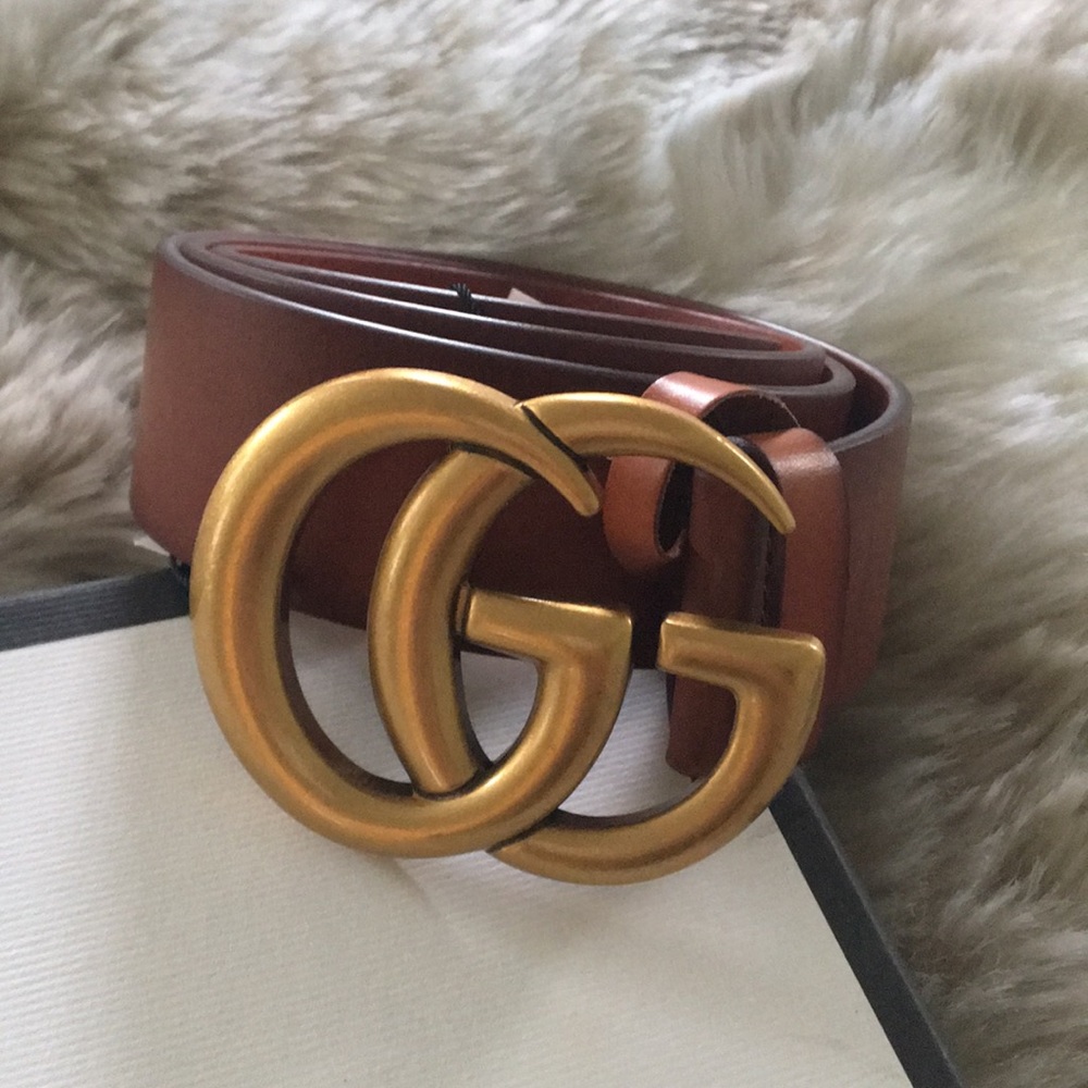 Brown Gucci Belt - Marmont